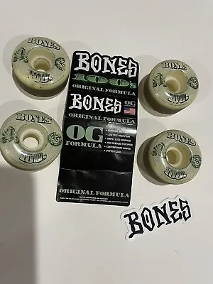 Powell Peralta Bones 100s OG Formula V4 55MM 100a Skateboard Wheels Skate Board • $21.79