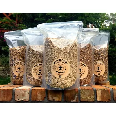 7L  QUALITY SMOKING WOOD CHIPS - Alder Apple Beech Cherry Oak Maple Plum  • £14.99