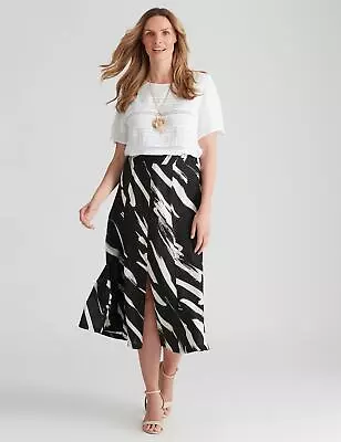 UK 18-20 NONI B - Womens Skirts - Midi - Winter - Black - Linen - Fashion • £12.40