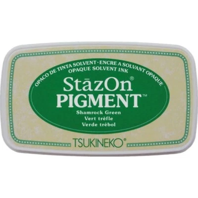 £4.99 • Buy STAZON PIGMENT INK PAD - SHAMROCK GREEN - Multisurface Use