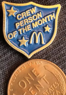 VTG McDonald's Lapel Pin Crew Person Of The Month Employee Recognition Shield • $6.99