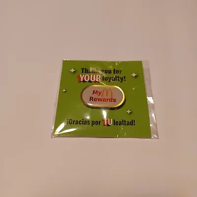 McDonald's Promotional Rewards Gold Pin Employee 2021 / Lapel New In Package • $5