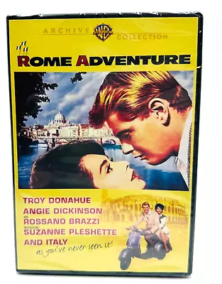 Rome Adventure DVD 1962 Movie Film Warner Archive Collection BRAND NEW SEALED • $20