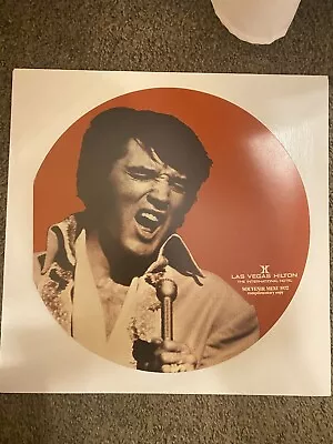 Elvis Presley Original Round Las Vegas Hilton Menu 1972 Excellent Cont • $75