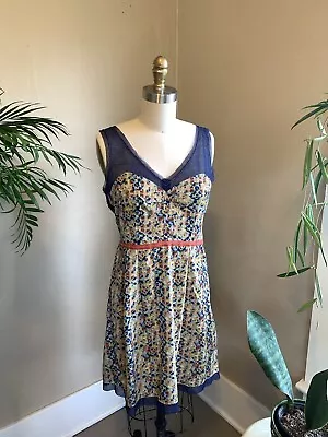 Y2K Urban Outfitters Staring At Stars Mesh Floral Print Sun Dress Sz 8 M • $25