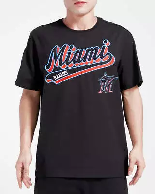 Men PRO STANDARD Miami Marlins Script Tail SJ T-Shirt • $50