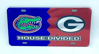 Florida Gators Georgia Bulldogs House Divided Mirror License Plate Car Tag  • $28.97