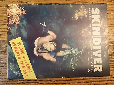 1957 August Skin Diver Magazine Vintage Scuba • $35