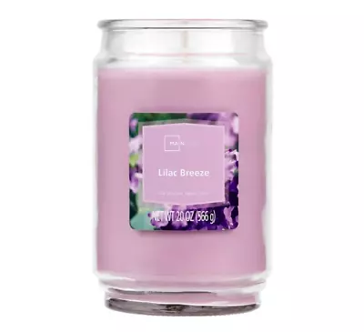 Mainstays Lilac Breeze Scented Large Glass Candle Jar Single-Wick 20 Oz.  New • $14