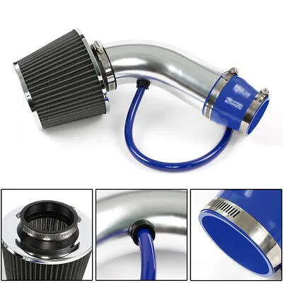 3  Car Cold Air Intake Filter Induction Kit Pipe Flow Hose System 76mm Alumimum • $24.49