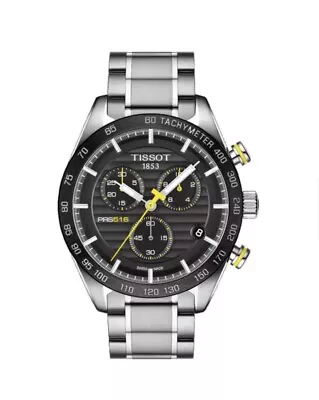 Tissot T-Sport PRS 516 Men's Black/Yellow Chronograph Watch - T100.417.11.051.00 • £329.99