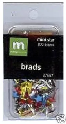 $4.99 • Buy Making Memories MINI STARS BRADS - COLORS - 100 Brads!
