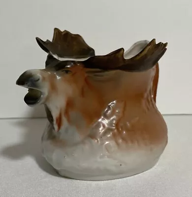 Vintage Royal Moose Elk Creamer Jug Unmarked Porcelain • $16.99