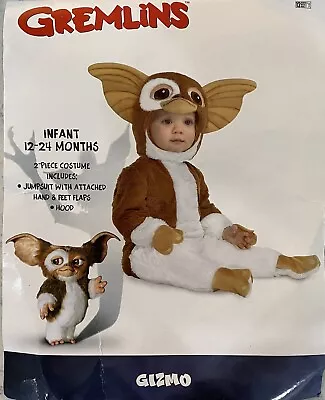 $44.95 • Buy Gizmo Halloween Jumpsuit Costume 06-12 Months Gremlins Movie Cosplay Mogwai NEW
