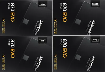 $39.95 • Buy Samsung 870 EVO 250GB 500GB 1TB 2TB 4TB SSD Solid State Drive 120GB 240GB 480GB