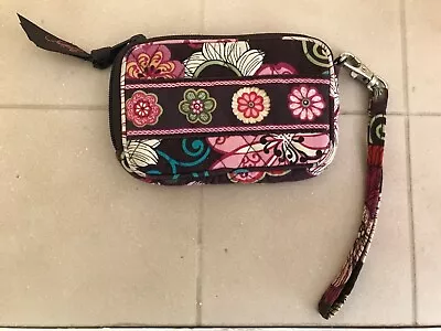 Vera Bradley Mod Floral Pink Change Purse Card Holder Wristlet • $3