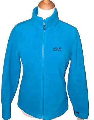Jack Wolfskin Womens Superb Full Zip Fleece Jacket Blue Size UK 16 • £24.99