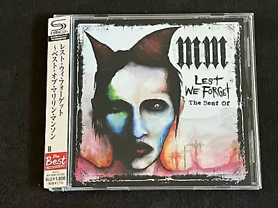 MARILYN MANSON-Lest We Forget-The Best Of-2012 CD SHM Japan • $18