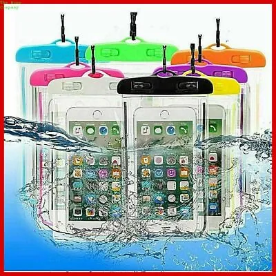 Waterproof Mobile Cover Fluorescent Underwater Case Dry Bag Pouch With Lanyard • £2.45