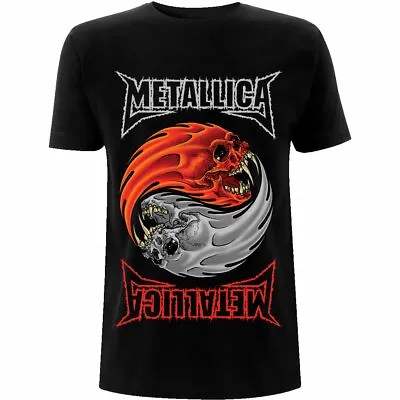 Metallica T Shirt Yin Yang Guitar Official Black Mens Tee NEW Metal Hetfield • £13.02