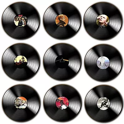 £3.89 • Buy Seventies Music - Vinyl Records 1970's - Album's Vinyl - Wood Coasters - 4 For 3