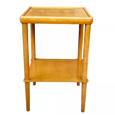 Mid-Century Modern Blonde Maple Occasional Side Table • $325