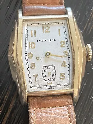 IMPERIAL SWISS MEN’S WATCH VINTAGE 7 Jeweils Wristwatch • $10