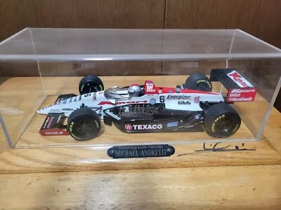 Signed Michael Andretti 1995 LOLA 1/18th W/Display Case (Signed By Mario) • $290