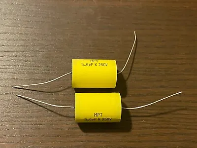 2 X 5.6uF 250V 5.6mfd NP Non Polarized Crossover Audio Capacitor MPT Film • $4