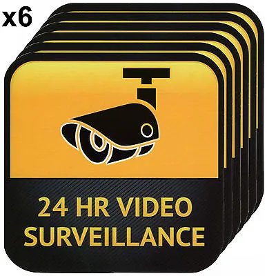 X6 CCTV Warning Sticker Video Surveillance Vinyl Decal Security Camera Sign • $9.95