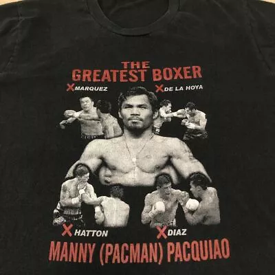 Manny Pacquiao Boxing T-Shirt Vs Marquez De La Hoya Hatton Diaz V112 • $21.99