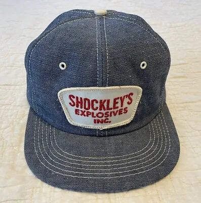 Vintage SnapBack Trucker Hat Shockley’s Explosives Patch K Brand Denim USA • $30