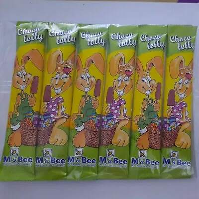 6 X Easter Bunny Chocolate Lollies Choco Lolly GIFT KIDS PARTY BAG FILLER • £5.89