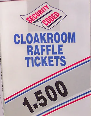 FULL Book Of 500 Raffle Tickets For Cloakroom Tombola Tickets 5 Colours & Stubs • £2.55