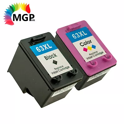 $34.90 • Buy Black TriColour Ink 63XL For HP Deskjet 1110 2130 2131 3630 3632 Officejet 3830 
