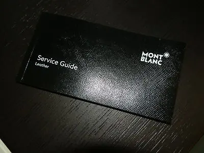 £4.50 • Buy Montblanc Leather Bag Wallet Belt Book Key Ring Service Guide Warranty Booklet