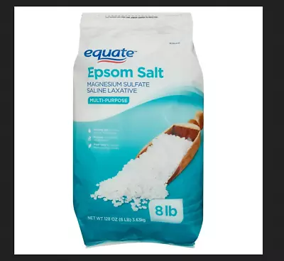 NEW Equate Epsom Salt Magnesium Sulfate 128oz (8lb) Scent Free✅ • $8.99