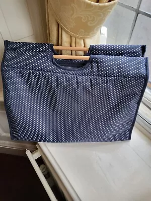 Knitting/craft  Bag With Zip  And Wooden Handles Nearly New £ 9.00 • £9