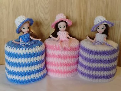 £14.99 • Buy 1 TOILET ROLL, DOLLS COVER, CROCHET HAND MADE Or Any Colour Please Email Me,,