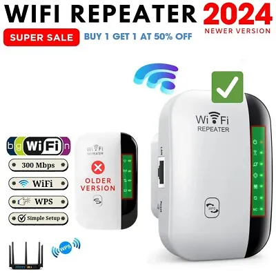 Wifi Range Extender Internet Booster 300Mbps Router Wireless Repeater Amplifier • $10.99