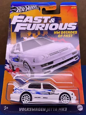 Hot Wheels Fast & Furious HW Decades Of Fast Volkswagen Jetta MK3 • $14.25