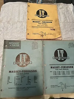 Set Of 3 Massey Ferguson I&T Shop Service And Flat Rate Manuals • $20