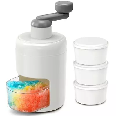 Manual Ice Shaver Portable Snow Cone Machine Shaved Ice Maker Ice Crusher Wit... • $32.77