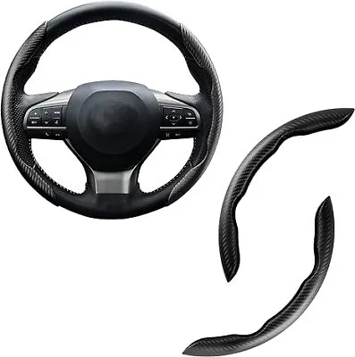 Universal Car Accessories Steering Booster Wheel Cover Carbon Fiber Anti-slip • $10.18