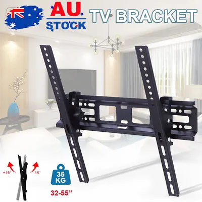$13.95 • Buy 32-55 Inch TV Wall Mount Bracket Tilt 15 ° Slim LED LCD Universal TV Bracket AU