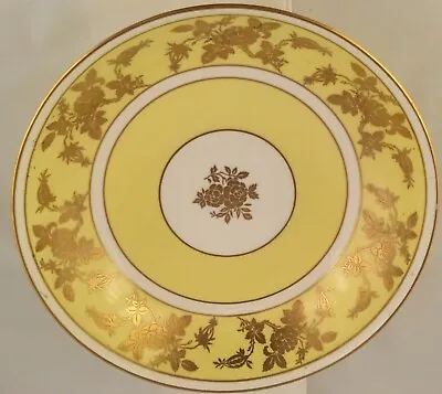Minton Large 11.25  Centerpiece Bowl In Yellow With Gilt Peonies On The Interior • $199.99