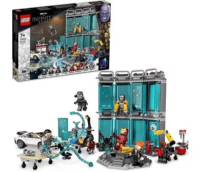 LEGO Marvel Super Heroes: Iron Man Armoury 76216 (Retired) New Sealed Free Post • $99.99