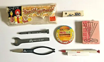 RARE LOT 1980's McDonald's Convention Pens Cards Flashlight School Set More -B11 • $24.95