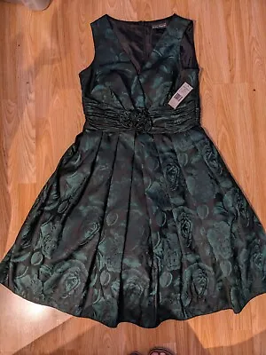 £19 • Buy Jessica Howard - Ladies Dress - Green/black Floral - Size 18UK/44EU - New W. Tag