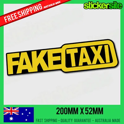 $8.95 • Buy FAKE TAXI Sticker Decal DRIFT FUNNY JDM Decals Illest Illmotion Funny Joke Decal